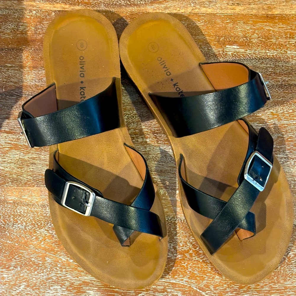 Ladies black sandals